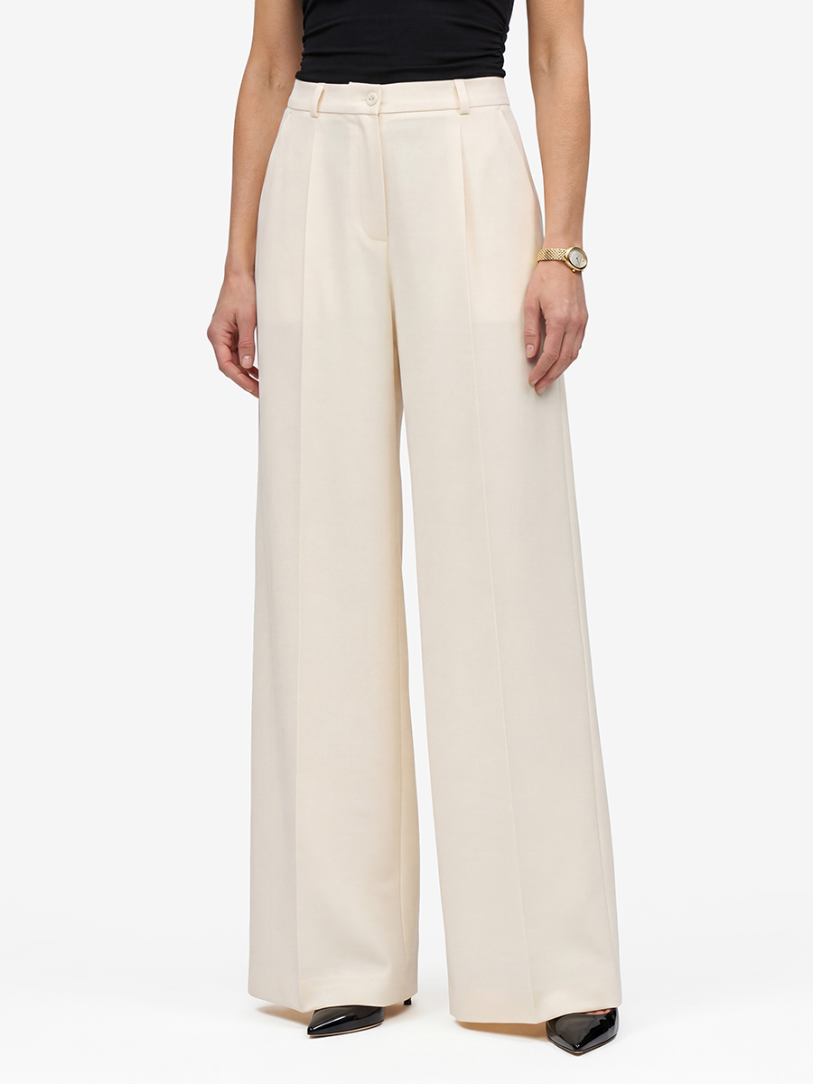 Брюки из костюмной ткани OD-1036-1 молочный