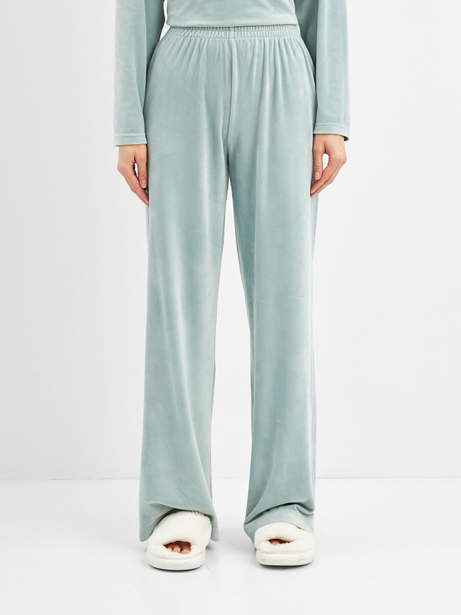 Костюм из велюра со съемным капюшоном и резинкой в комплекте OD-1009-2 зеленый