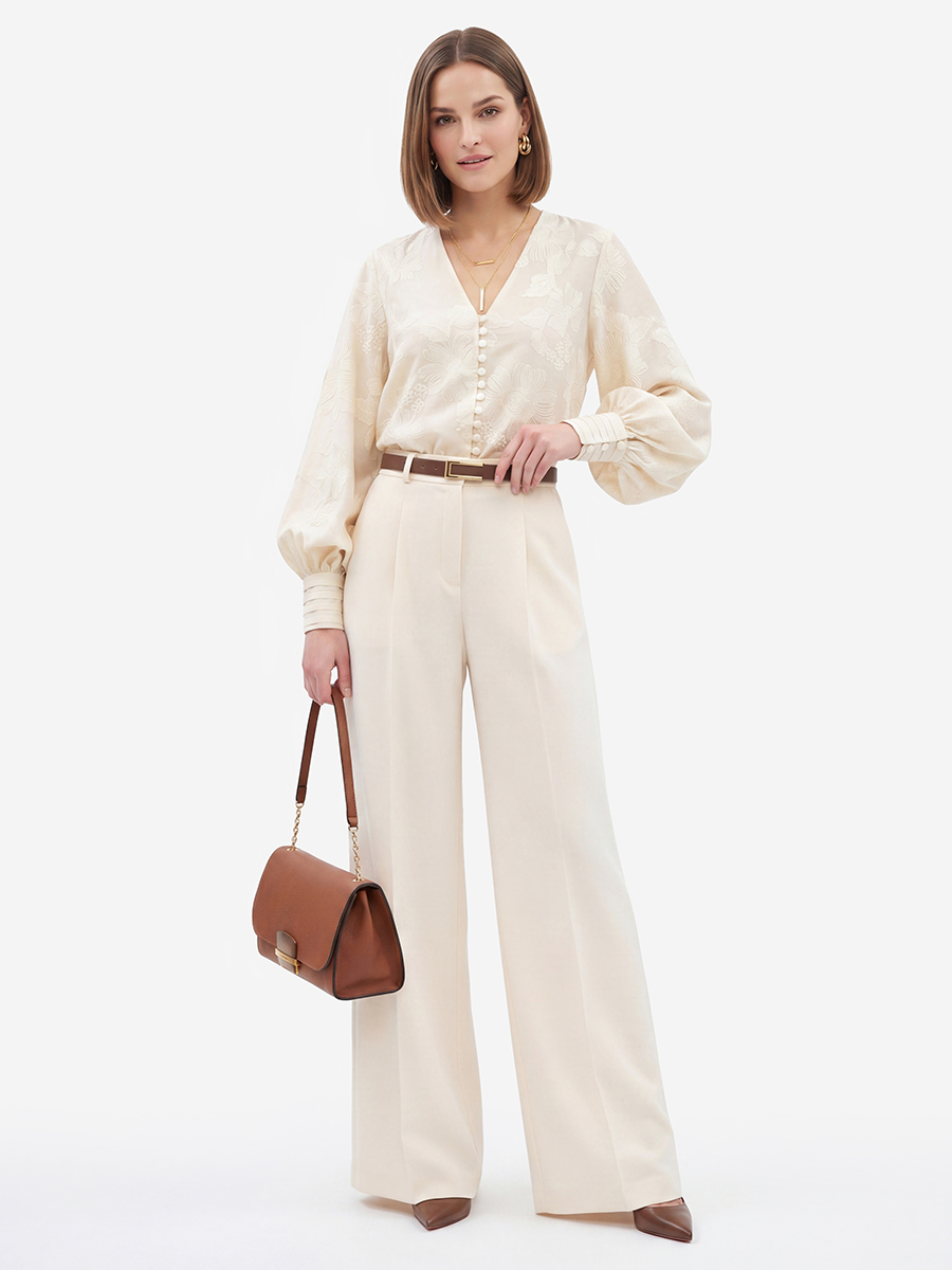 Блуза с вышивкой OD-987-2 молочный