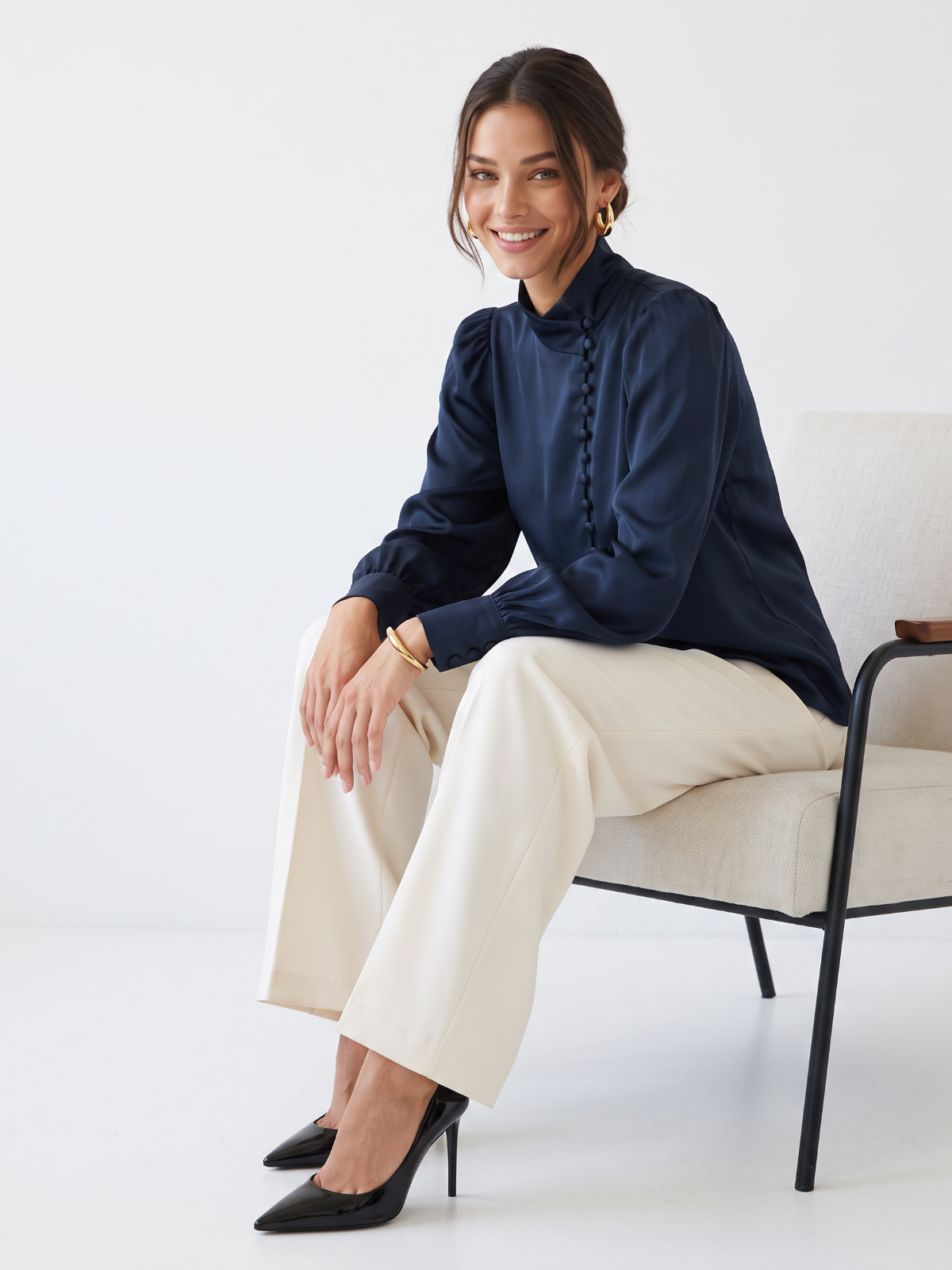 Блуза-косоворотка много пуговиц OD-550-11