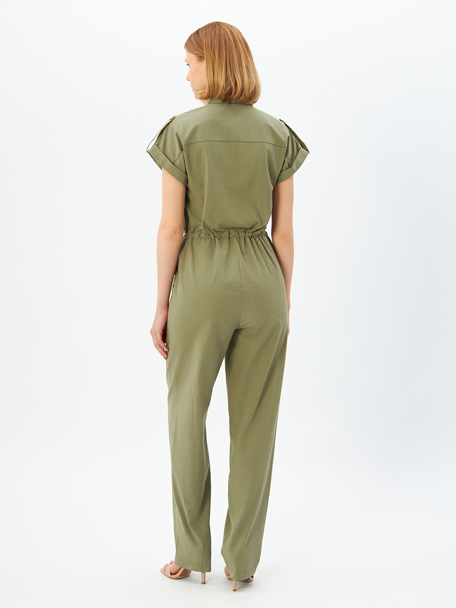 Комбинезон в стиле сафари с кнопками на рукавах