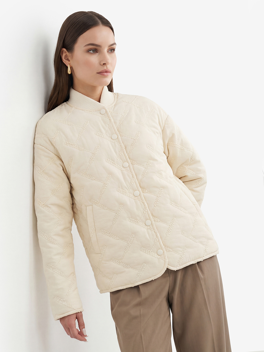 Куртка стеганая OD-1047-1 бежевая