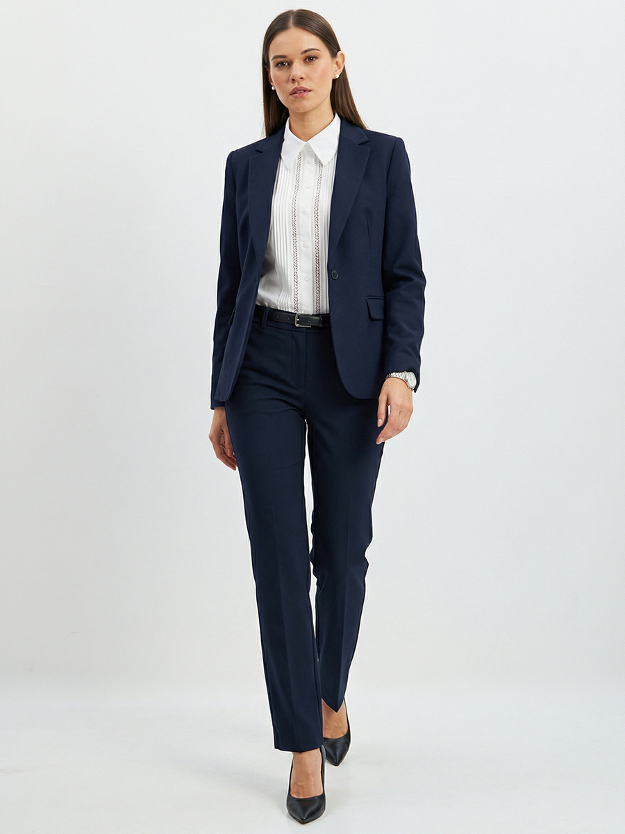 Блузка из хлопка со складками и кружевом OD-972-1 белый