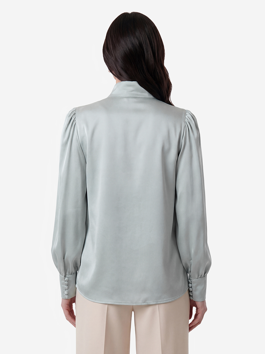 Блуза-косоворотка много пуговиц OD-550-18 полынь