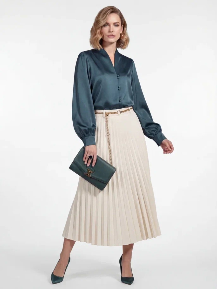 Блузка OD-735-18 бутылочный