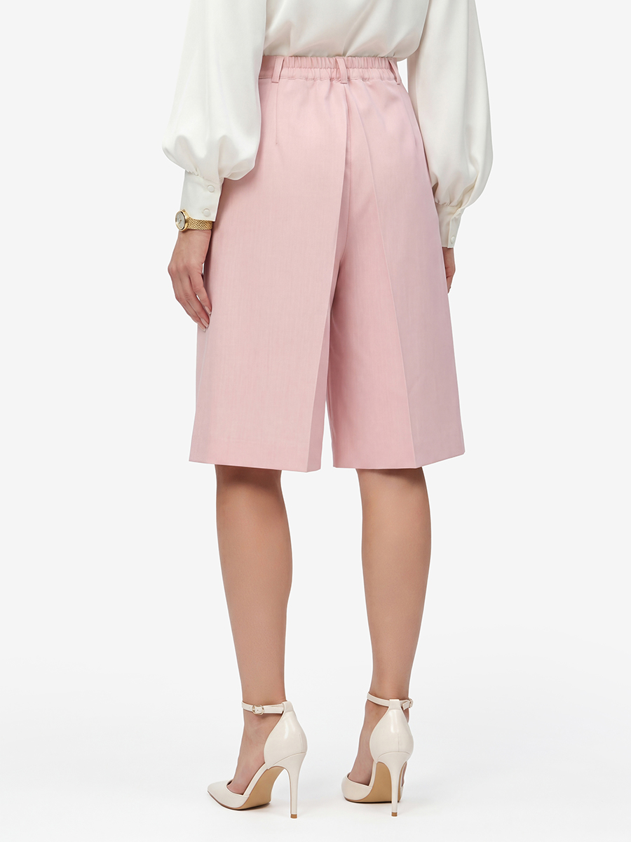 Бермуды из костюмной ткани OD-1037-2 розовый