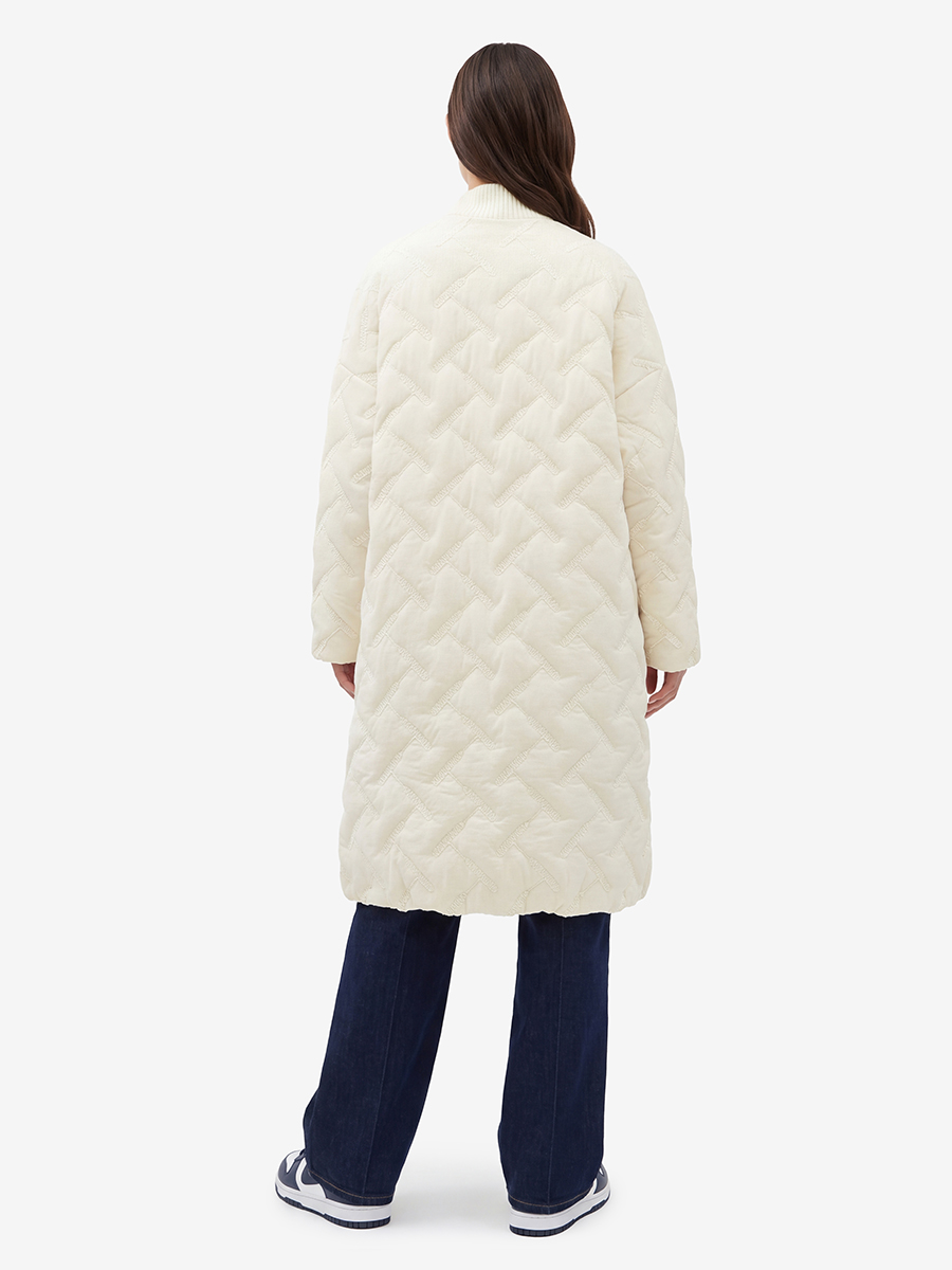 Полупальто стеганое бежевое OD-1046-1