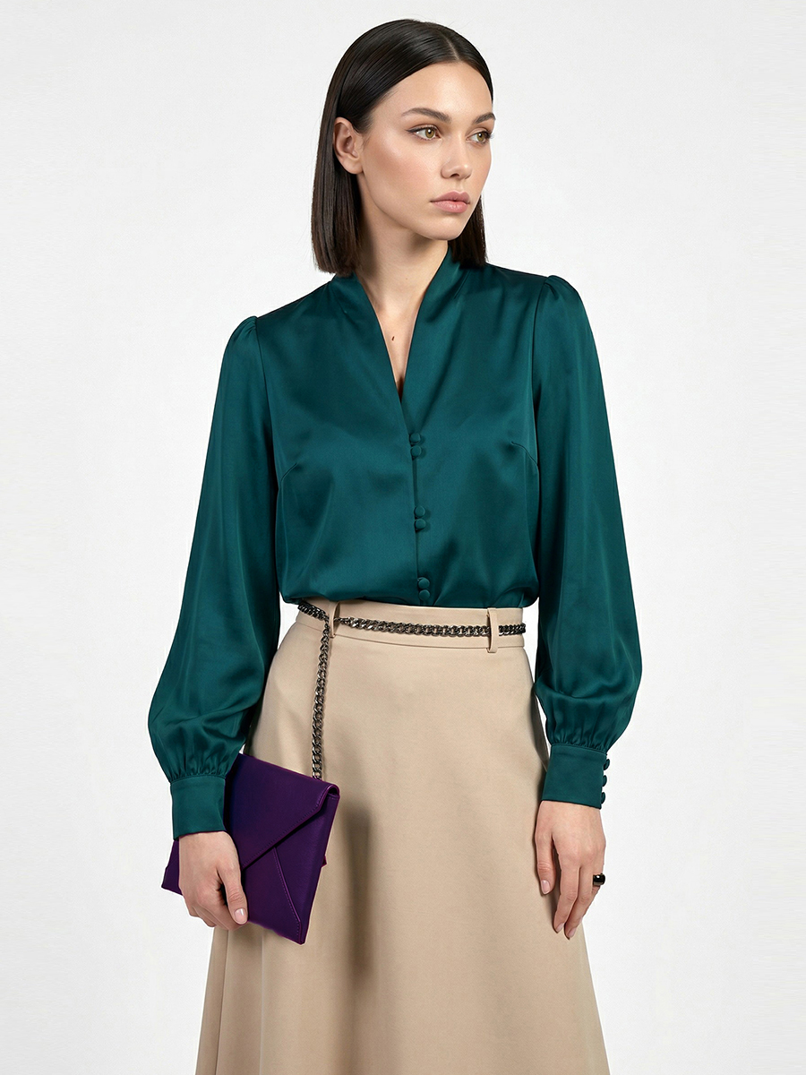 Блузка OD-735-18 бутылочный