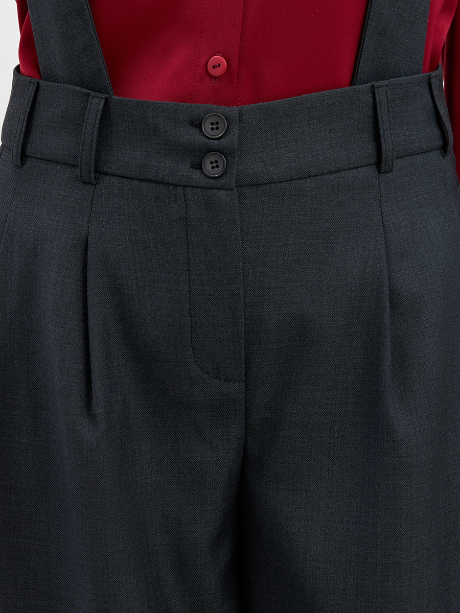 Брюки со съемными бретелями OD-982-1 серый