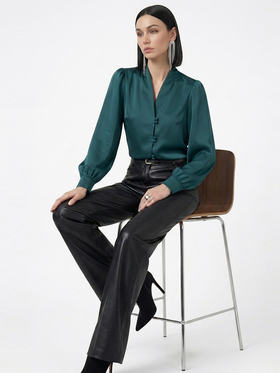 Блузка OD-735-18 бутылочный