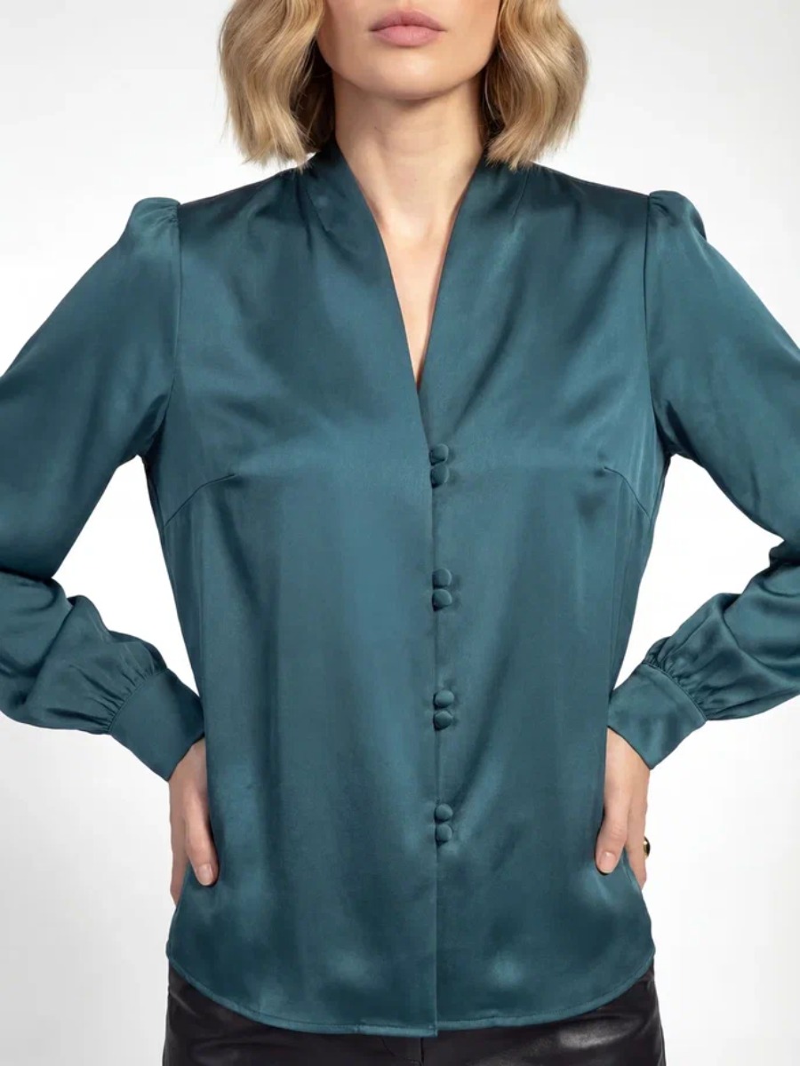 Блузка OD-735-18 бутылочный