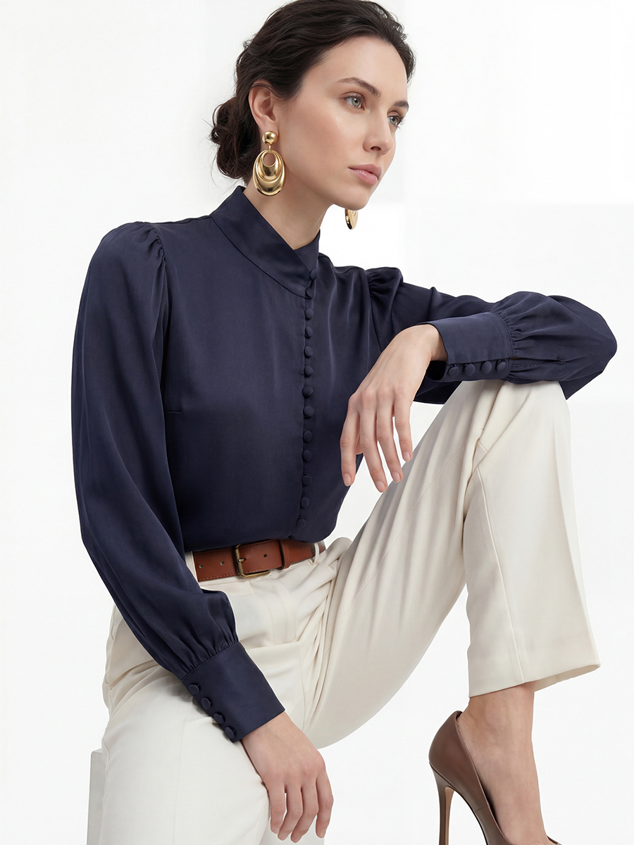 Блуза-косоворотка много пуговиц OD-550-11