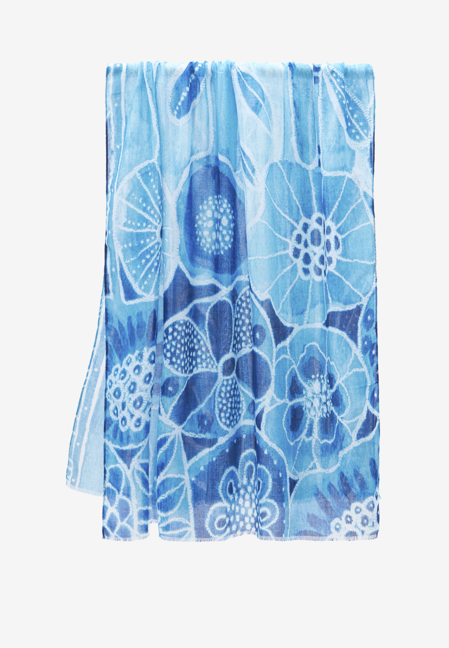 Палантин женский двусторонний с рисунком арт-деко D2H-135-4