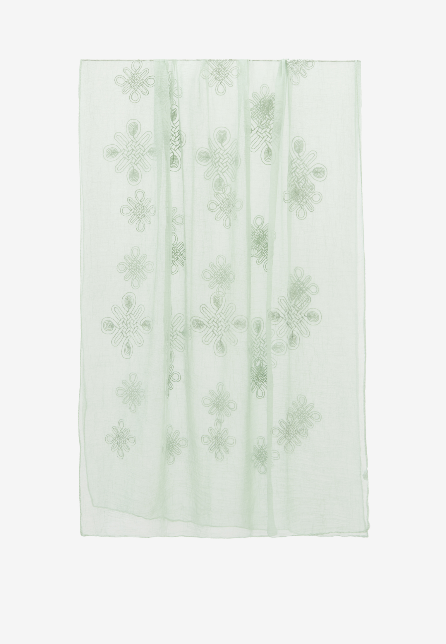 Палантин женский двусторонний с вышивкой Арт-деко