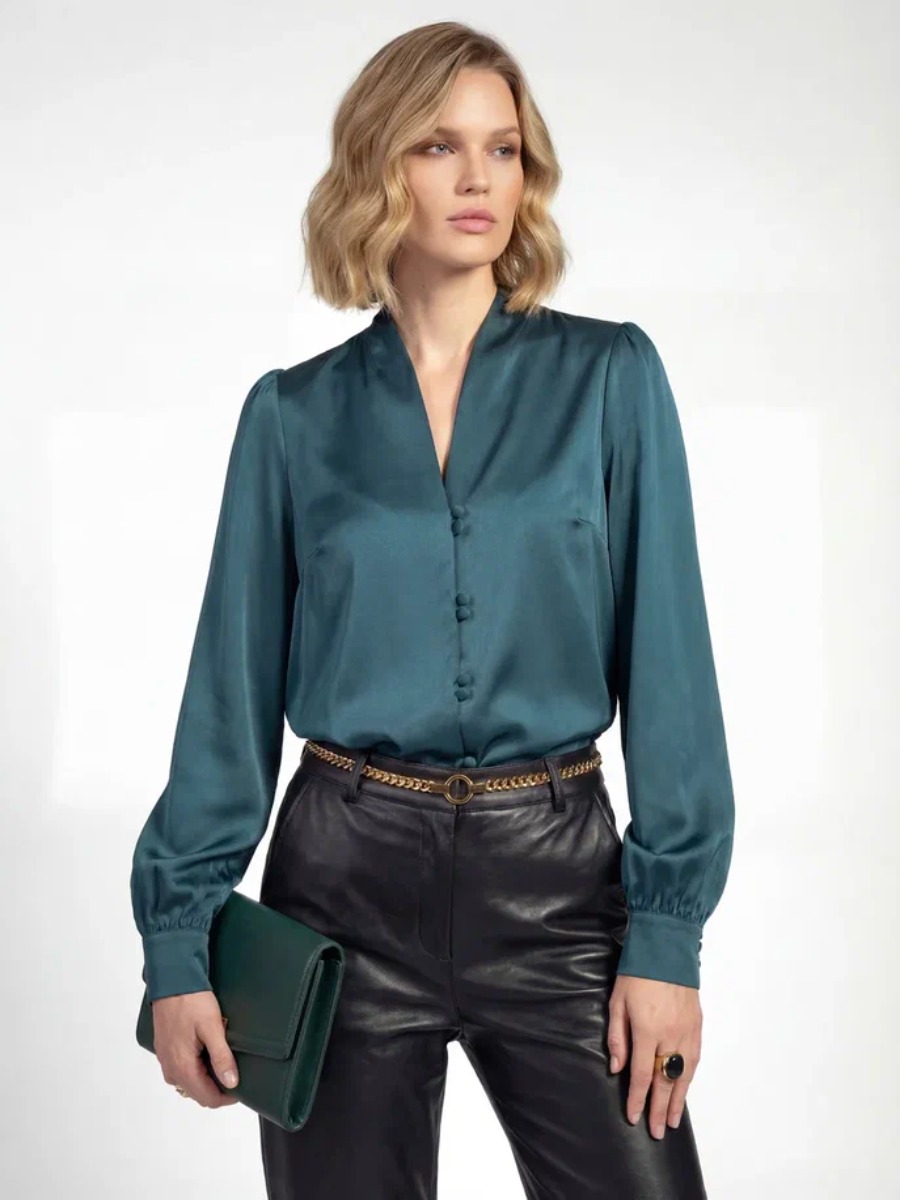 Блузка OD-735-18 бутылочный