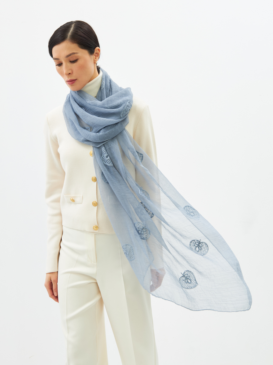 Палантин женский с вышивкой Арт-Деко BB-1351-1