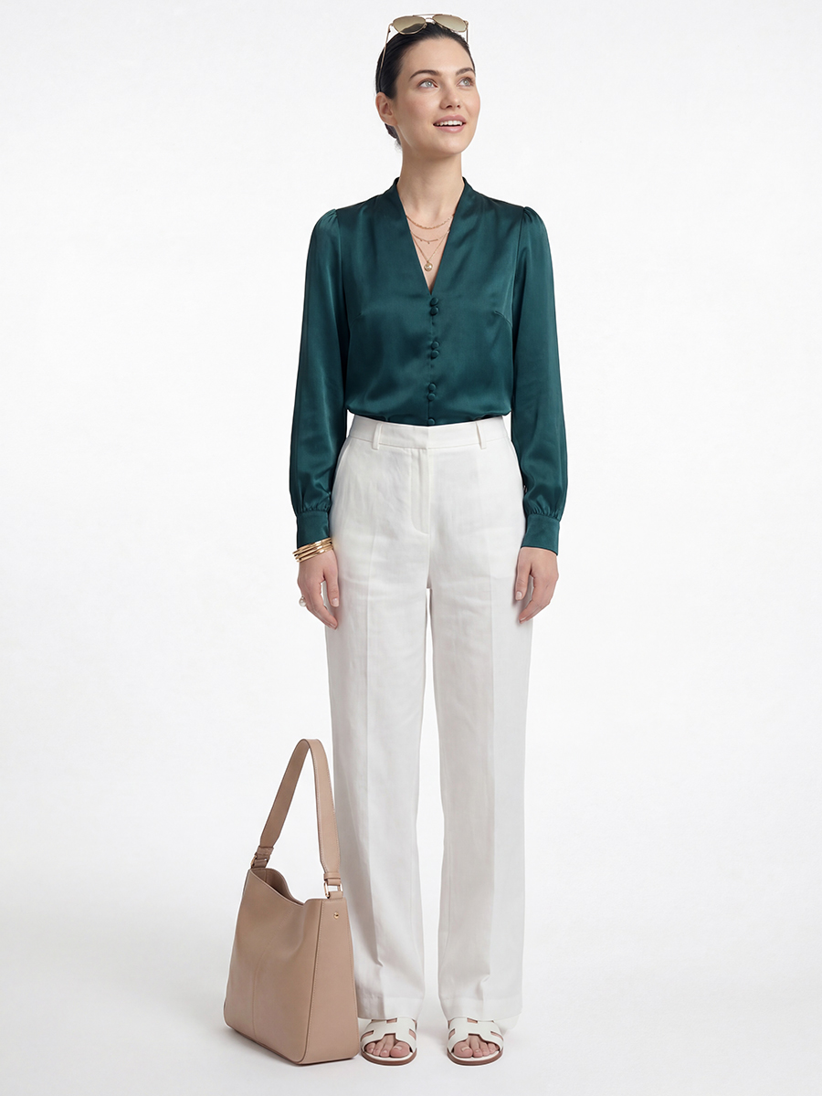 Блузка OD-735-18 бутылочный