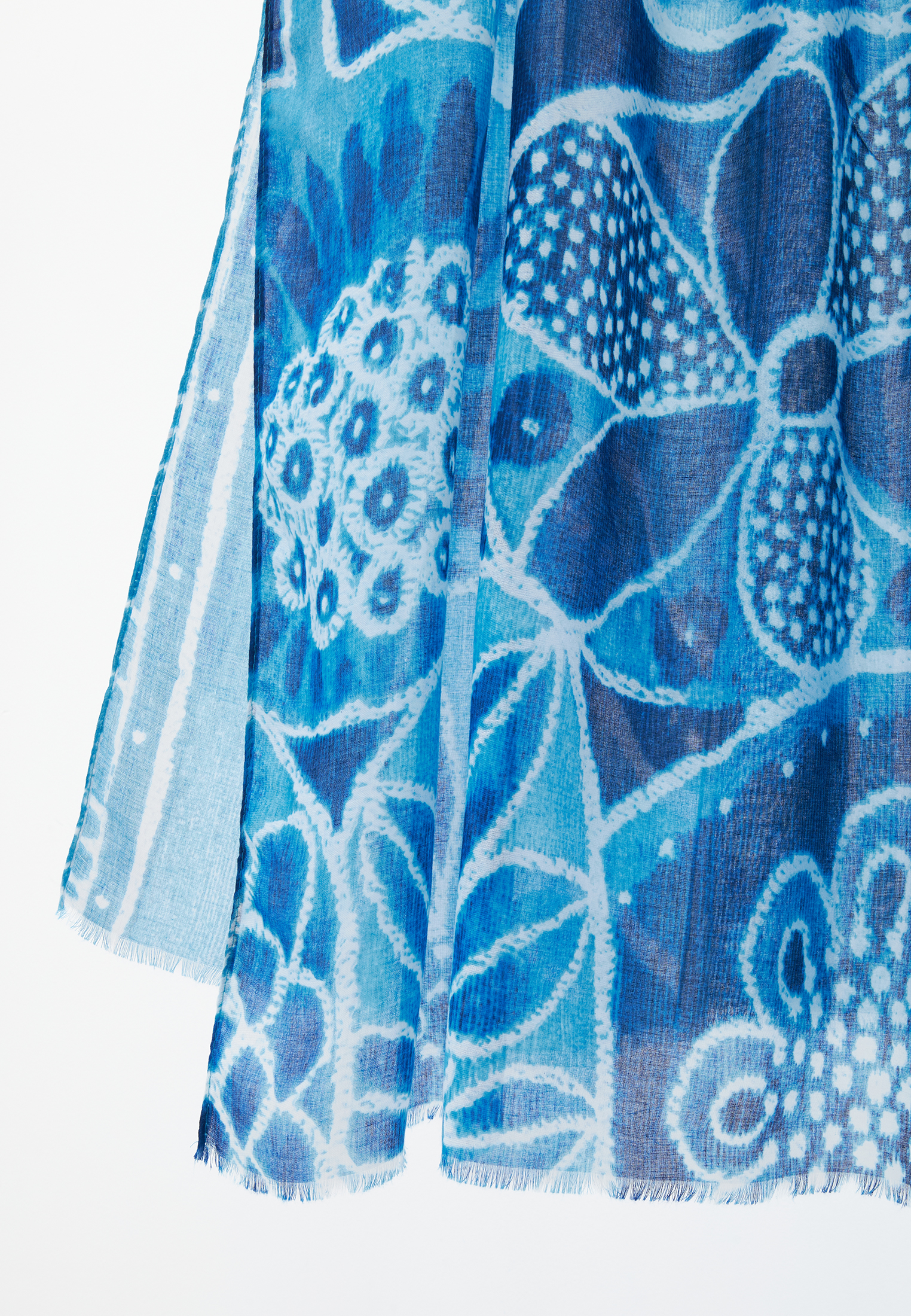 Палантин женский двусторонний с рисунком арт-деко D2H-135-4