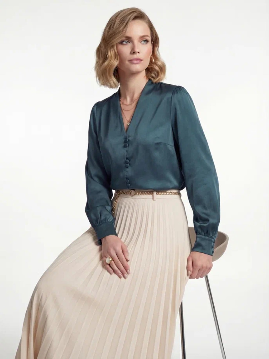 Блузка OD-735-18 бутылочный