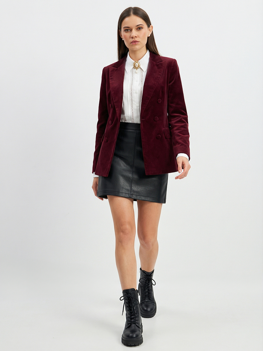 Блузка из хлопка со складками и кружевом OD-972-1 белый