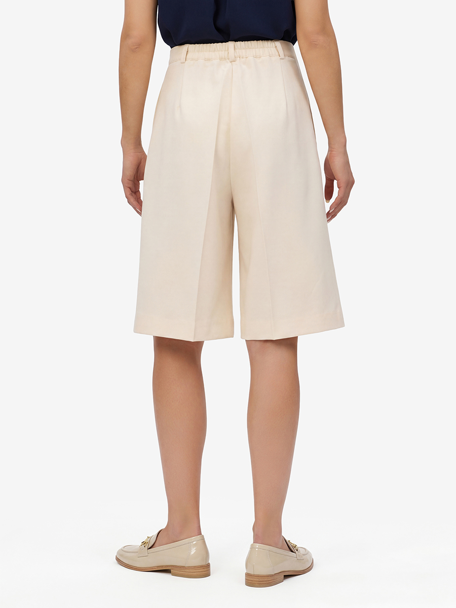 Бермуды из костюмной ткани OD-1037-1 молочный