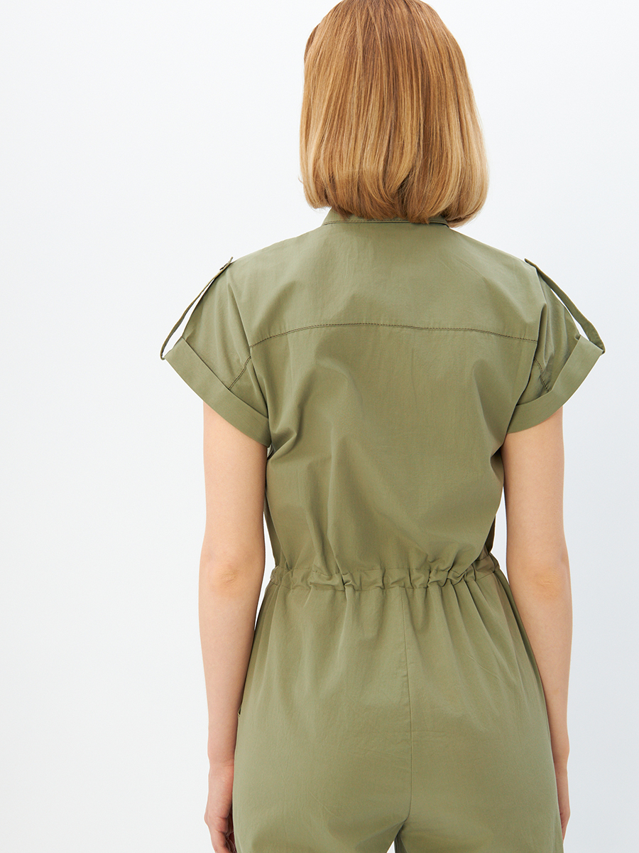 Комбинезон в стиле сафари с кнопками на рукавах