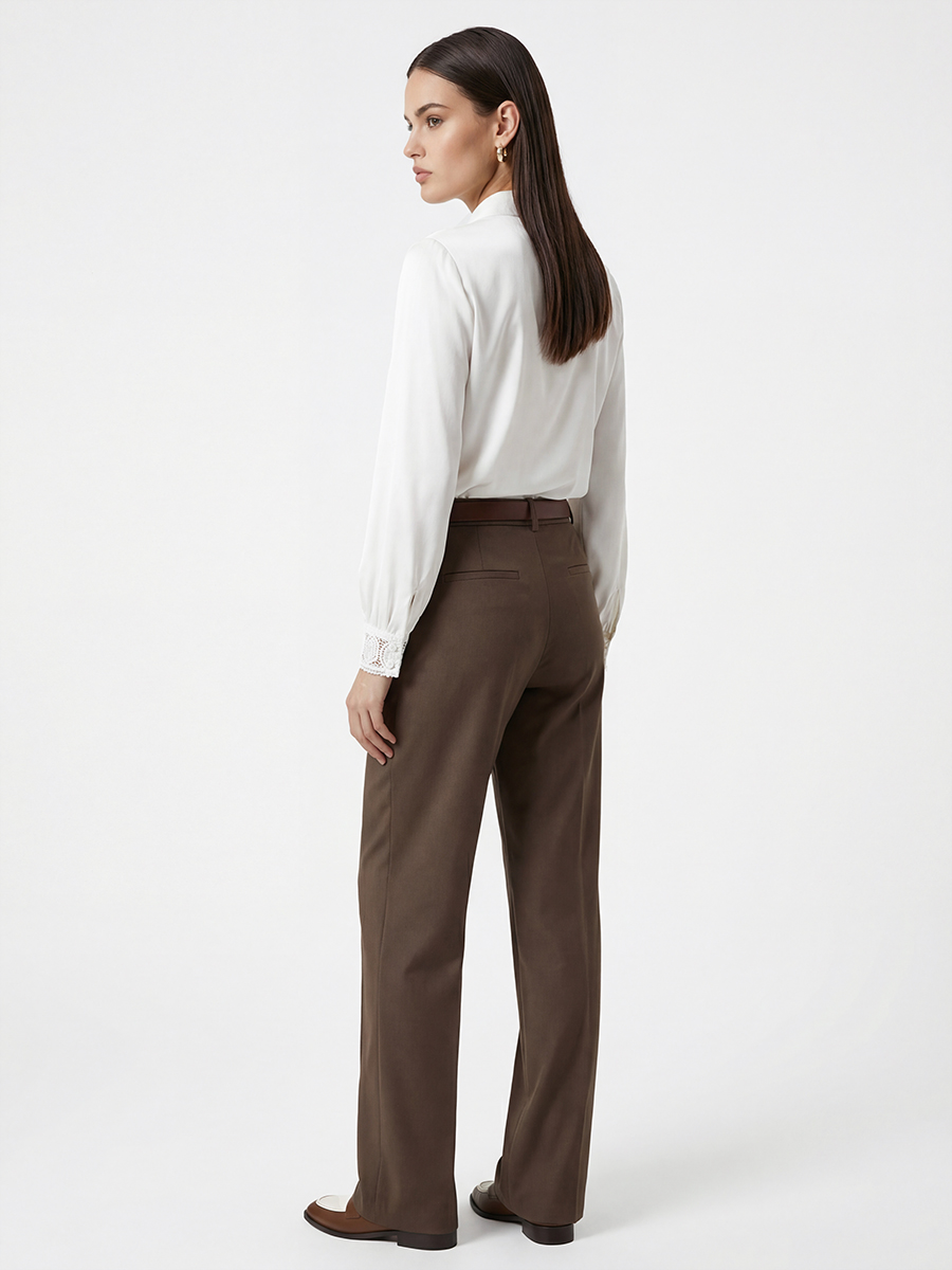 Блузка с кружевом OD-808-5 белый