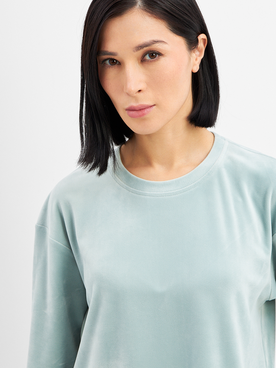 Костюм из велюра со съемным капюшоном и резинкой в комплекте OD-1009-2 зеленый