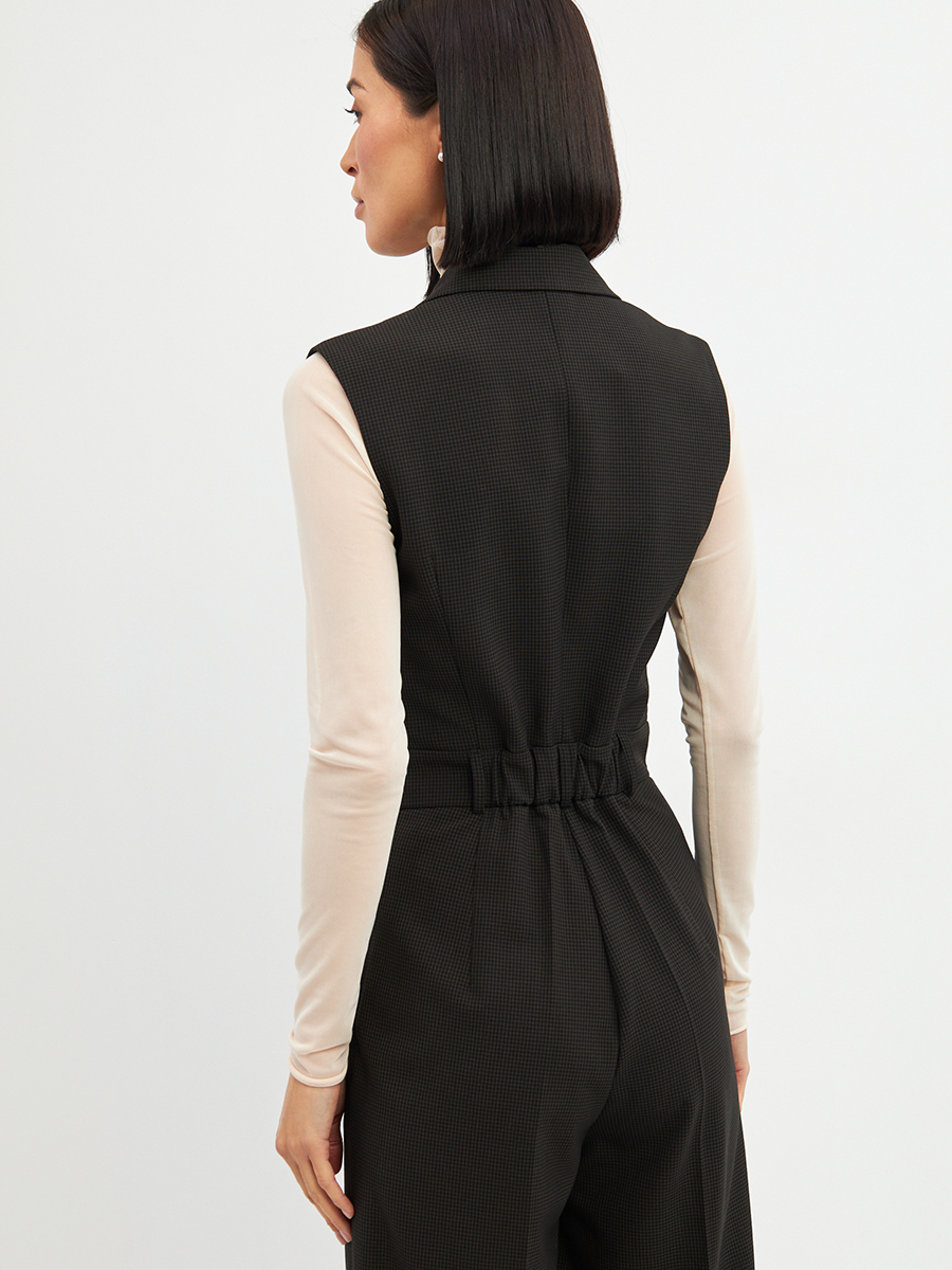 Комбинезон OD-915-1 клетка черно-коричневая