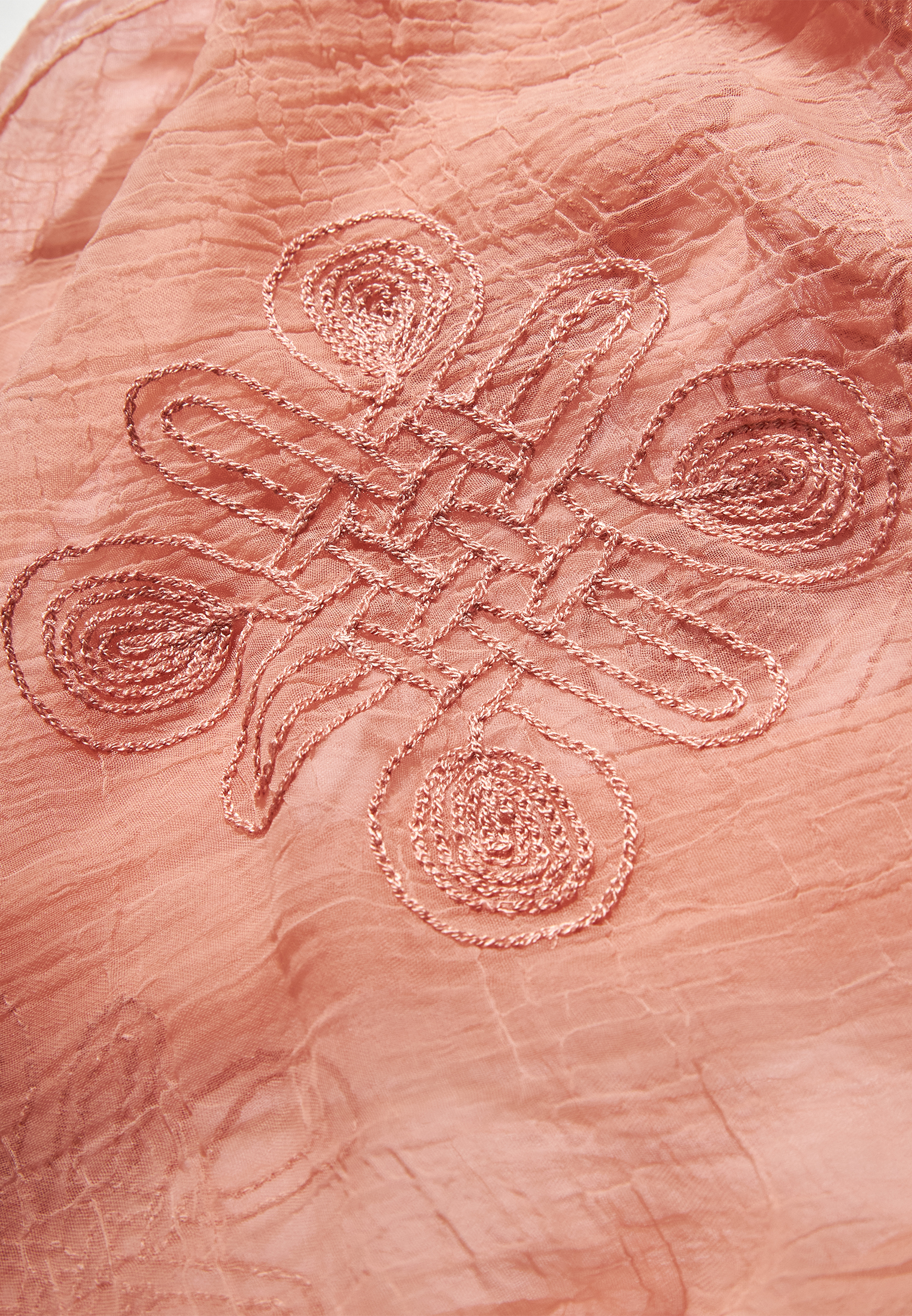 Палантин женский двусторонний с вышивкой арт-деко BB-1352-8