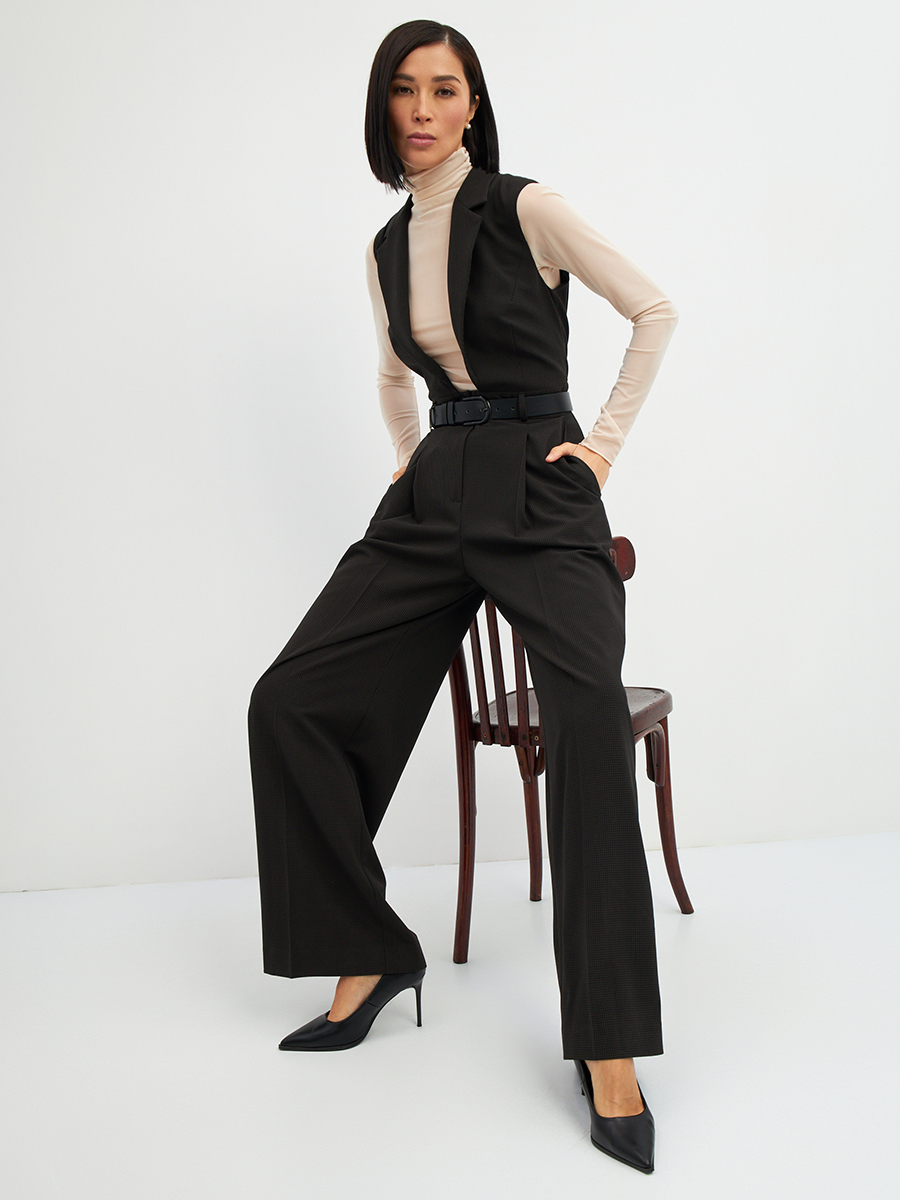 Комбинезон OD-915-1 клетка черно-коричневая