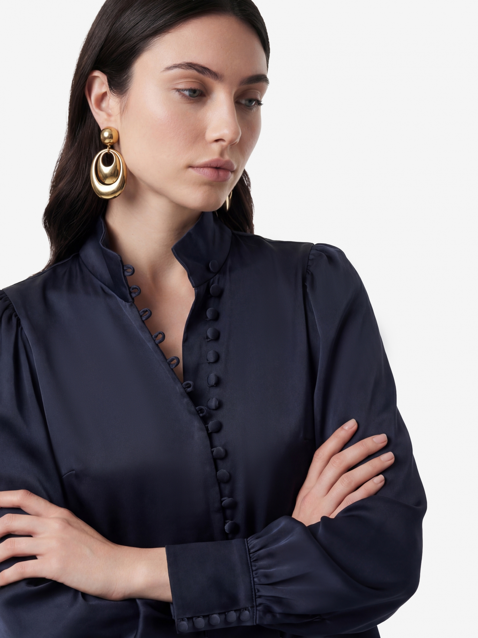 Блуза-косоворотка много пуговиц OD-550-11