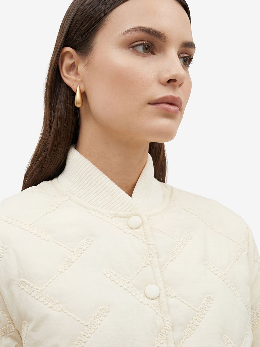 Куртка стеганая OD-1047-1 бежевая