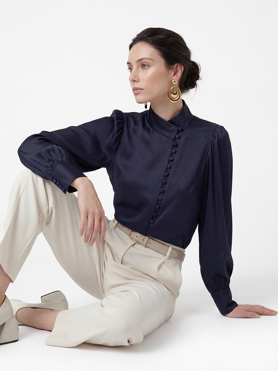 Блуза-косоворотка много пуговиц OD-550-11