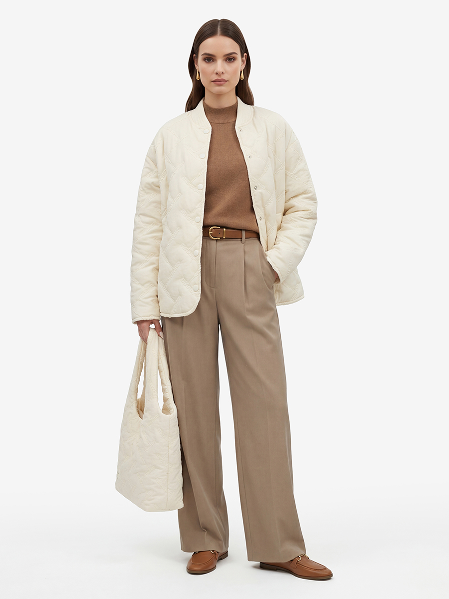 Куртка стеганая OD-1047-1 бежевая