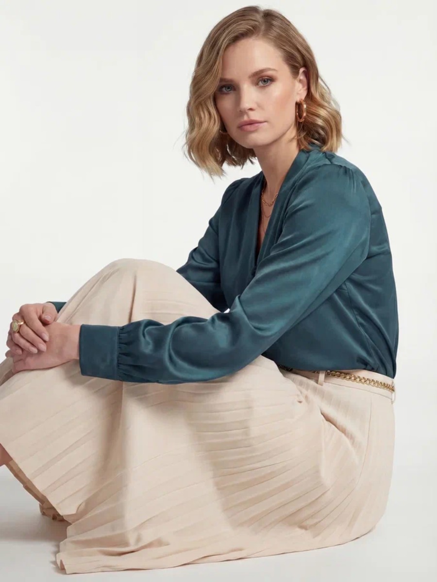 Блузка OD-735-18 бутылочный