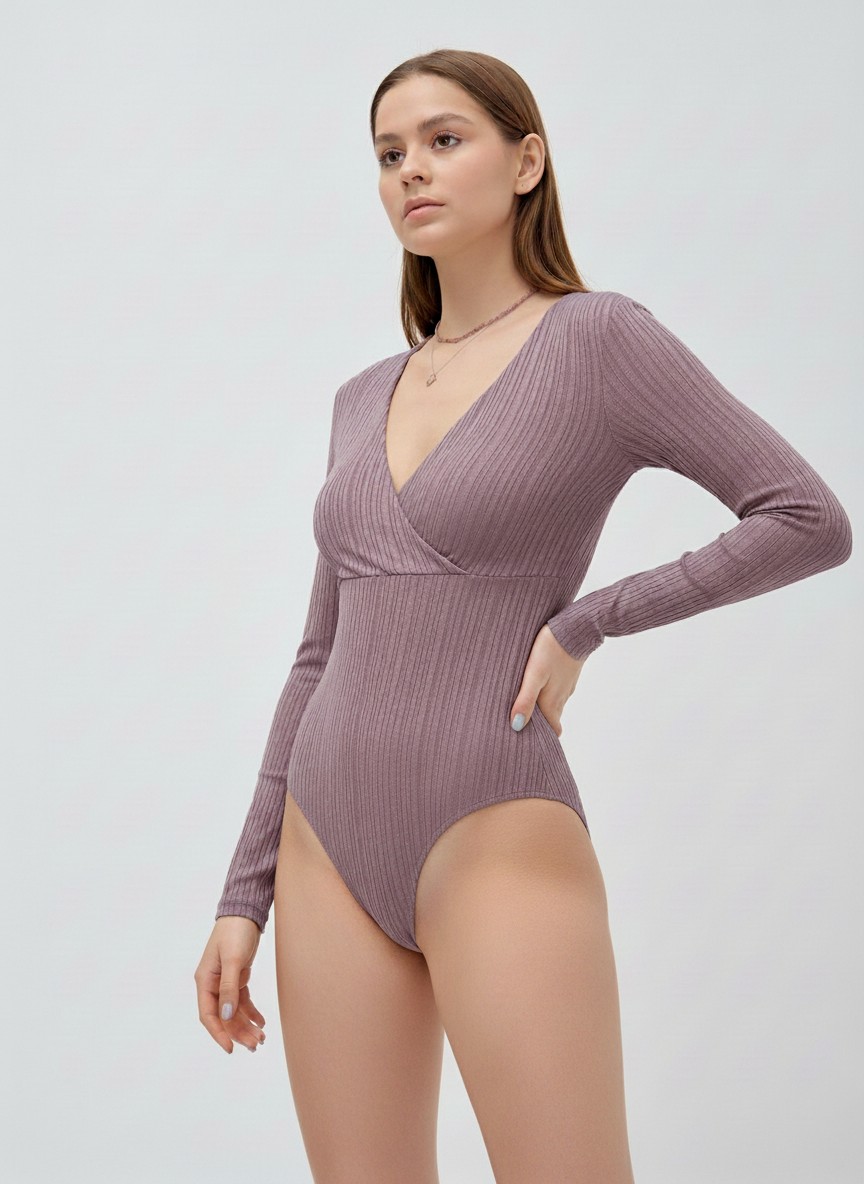 Боди в рубчик