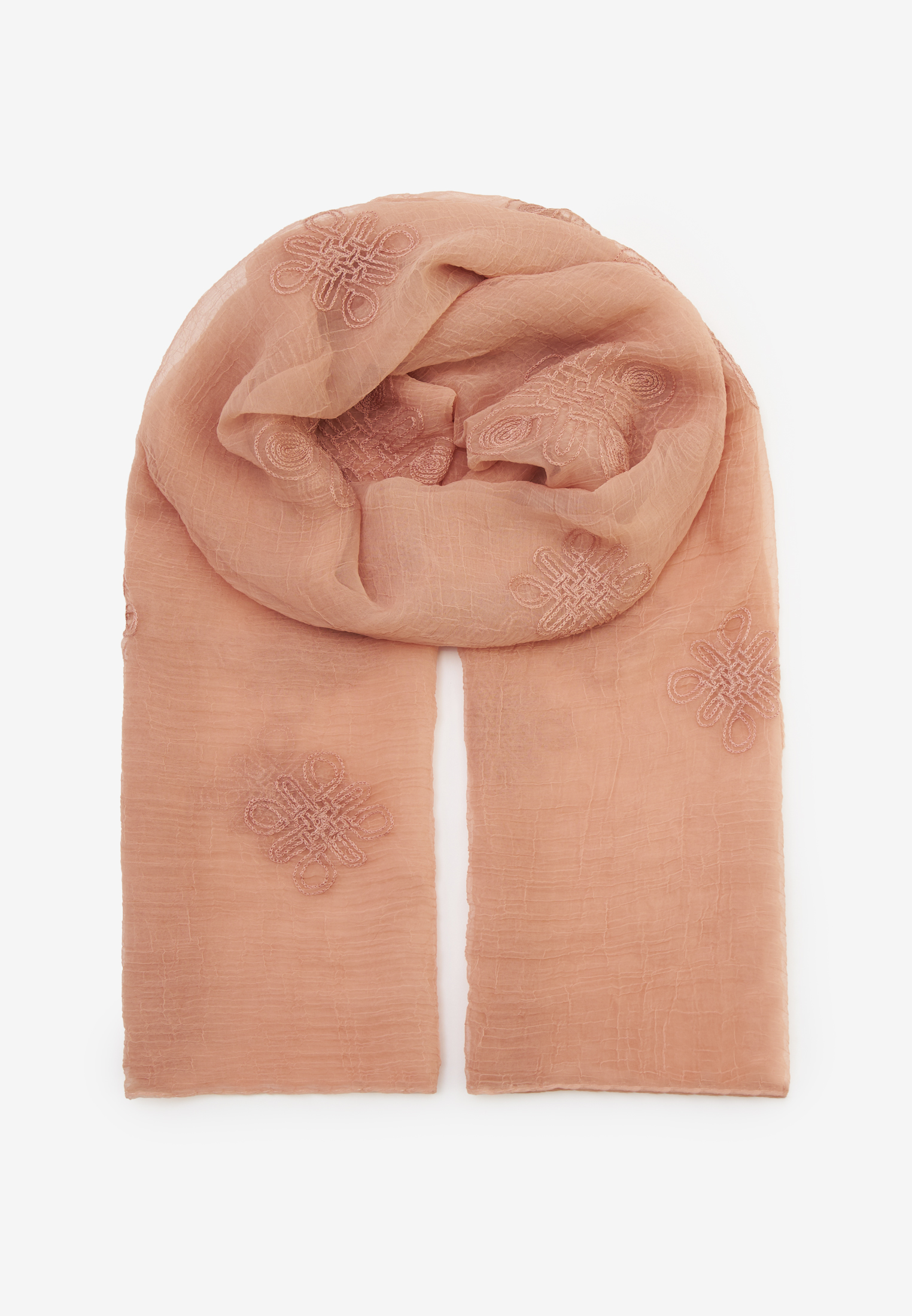 Палантин женский двусторонний с вышивкой арт-деко BB-1352-8