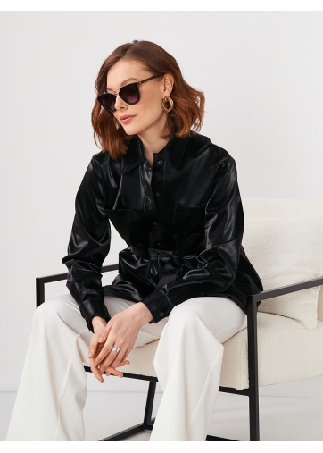 Куртка из лакированной эко-кожи OD-476