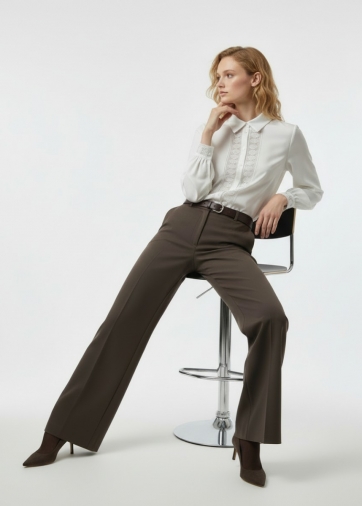 Блузка с кружевом OD-808-5 белый