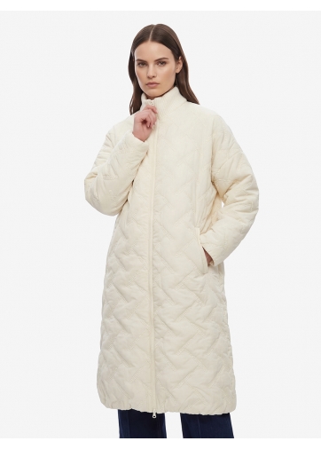 Полупальто стеганое бежевое OD-1046-1
