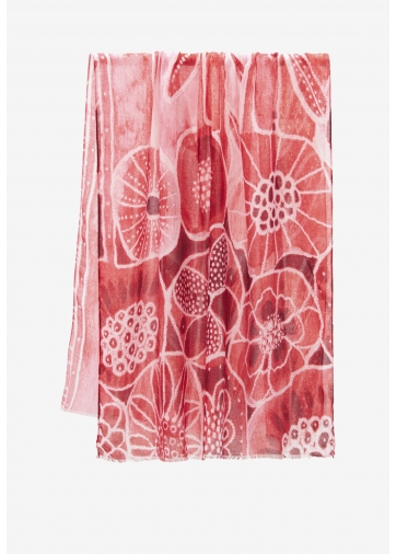 Палантин женский двусторонний с принтом арт-деко D2H-135-2