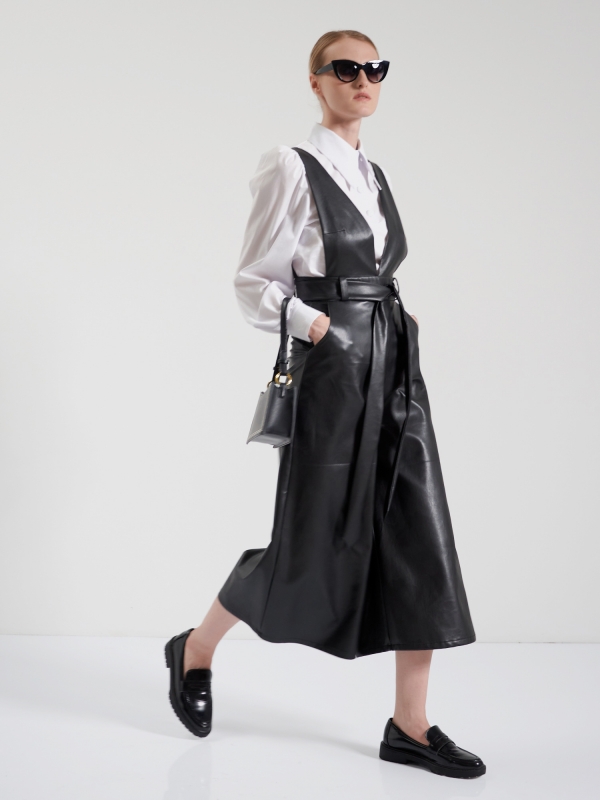 Комбинезон из эко-кожи OD-745-1 черный