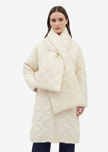 Стеганый шарф OD-1052-1 бежевый