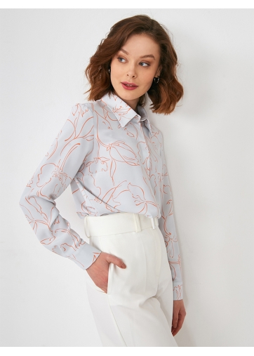 Блузка OD-814-3 голубая