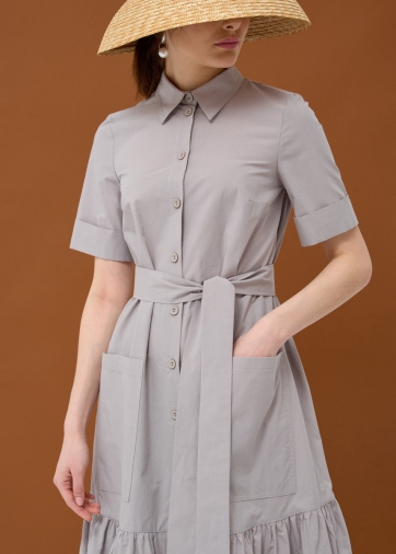 Платье хлопок OD-791-2 серый