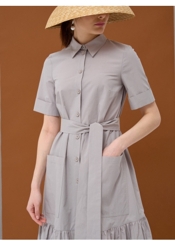 Платье хлопок OD-791-2 серый