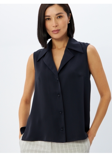 Блузка без рукавов OD-970-2 темно-синий