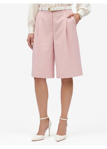 Бермуды из костюмной ткани OD-1037-2 розовый