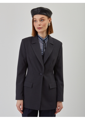 Жакет приталенный костюмка OD-821-1 серый